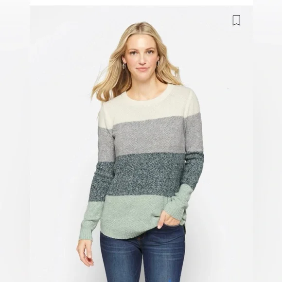 Pink Clover Sweaters Pink Clover Womens Nickole Textured Sweater Green Small Nwt Poshmark